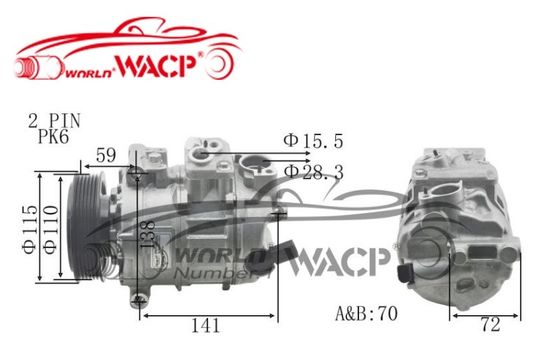 DCP32045 Fahrzeug 7SEU-Drängkompressor für Audi A3 für VW Golf WXAD025