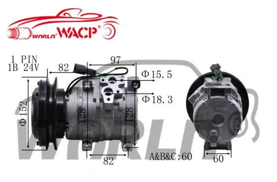 10S15C 1B Lkw-Ac-Kompressor für Komatsu Caterpillar Hitachi 2473000510 4472204052 WXTK002