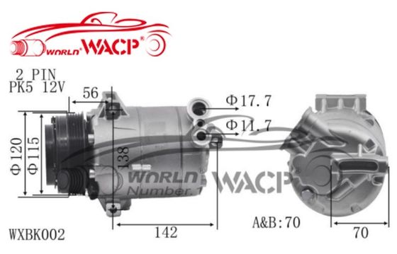PXE16 5PK Kompressor mit variabler Verlagerung für Buick Lacrosse 2.4 WXBK002