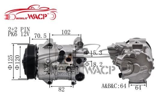 DCP50101 Auto-Wechselstromkompressor TSE17C für Toyota Camry für RAV4 2010-2013 WXTT071