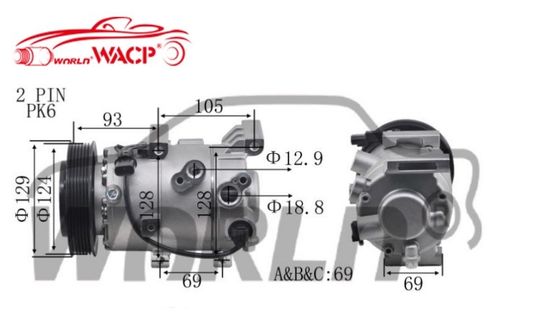 Auto-AC-Kompressor 97701F2500 für Hyundai Elantra für Cerato/Verna für Kia Soul für Forte für ProCeed WXHY035