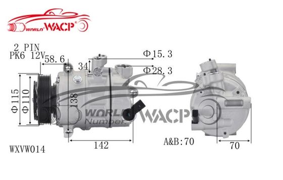 DCP32045 1K0820803G Hochpräzision für Audi A3 für VW Golf6 für Caddy für Skoda Octavia Kompressor WXVW014