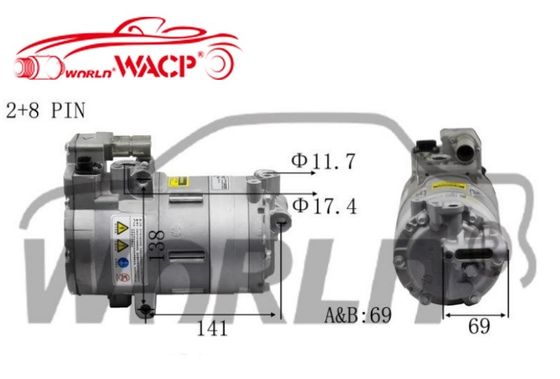 64526998210 Elektroauto Wechselstromkompressor HVCC33 Auto Wechselstrom elektrischer Kompressor für BMW 3/X1/I3 WXHB019
